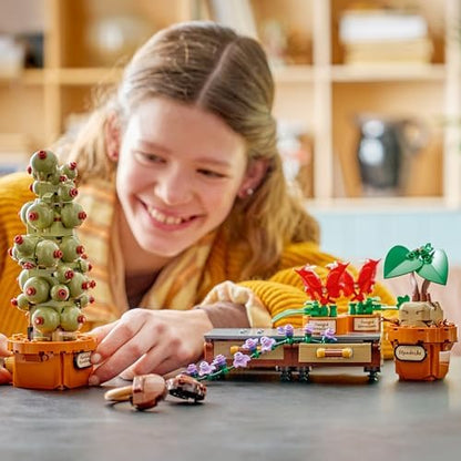 LEGO Harry Potter Hogwarts Herbologia Plantas - Brinquedo Interativo com Vasos de Plantas Artificiais com Flores - Decoração para Quarto Infantil - Presente para Fãs Adolescentes e Meninas a partir de 12 Anos - 76474
