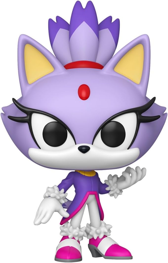 Funko Pop! Games: Sonic - Blaze the Cat - Sonic the Hedgehog - Figura de vinil colecionável - Ideia para presente - Produtos oficiais - Brinquedos para crianças e adultos - Fãs de videogames - Figura modelo para colecionadores
