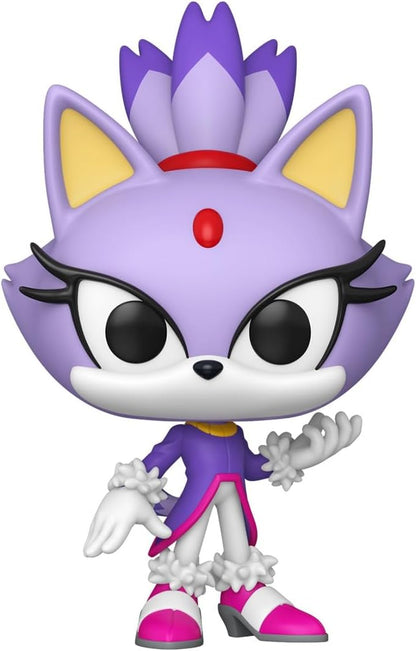 Funko Pop! Games: Sonic - Blaze the Cat - Sonic the Hedgehog - Figura de vinil colecionável - Ideia para presente - Produtos oficiais - Brinquedos para crianças e adultos - Fãs de videogames - Figura modelo para colecionadores