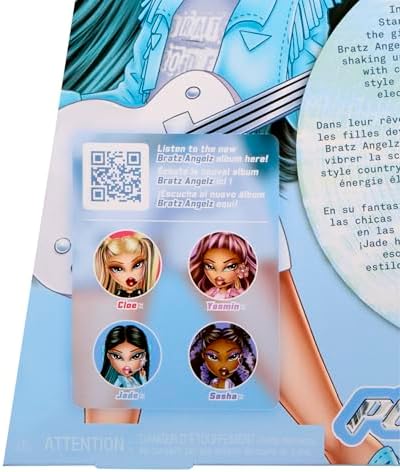 Bratz Pop Starz Jade - Boneca Fashion com Pingente Colecionável, Roupa e Acessórios Musicais