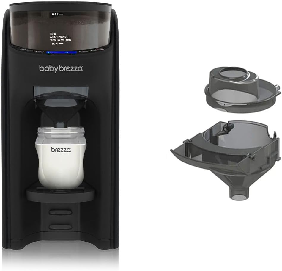 Baby Brezza – Formula Pro Advanced, Preparador Automático de Mamadeiras e Dispensador de Fórmula, Máquina de Preparação de Mamadeiras, Inclui Funil, Destinatário de Reposição e Tampa, Conjunto na Cor Preta