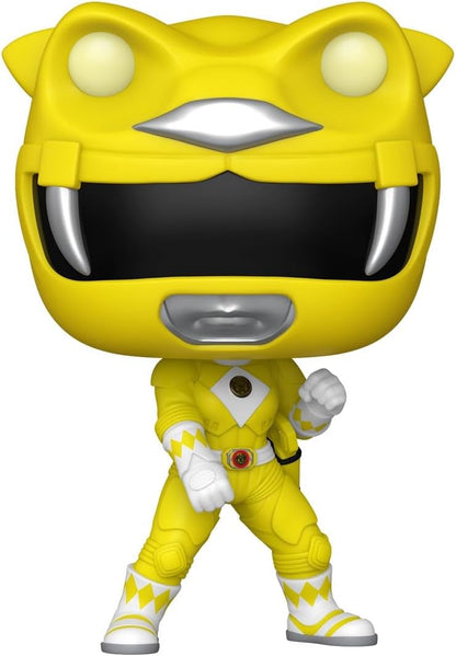 Funko Pop! Filmes: Mighty Morphin Power Rangers - Ranger Amarelo - Figura de Vinil Colecionável - Ideia para Presente - Produtos Oficiais - Brinquedos para Crianças e Adultos - Fãs de Cinema