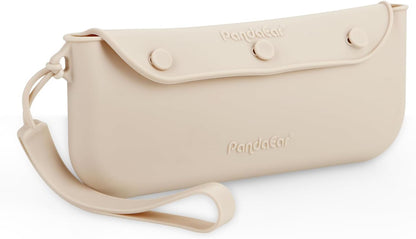 PandaEar Conjunto de 3 Bolsas Porta-Talheres de Silicone para Bebê, Estojo Organizador de Talheres Portátil e Reutilizável para Bebês e Crianças, Ideal para Colheres, Garfos e Hashis.