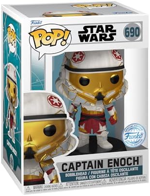 Funko Pop! Star Wars: Ahsoka - Capitão Enoch - Exclusivo da Amazon - Figura de Vinil Colecionável - Ideia de Presente - Produto Oficial - Brinquedos para Crianças e Adultos - Figura para Colecionadores e Exibição