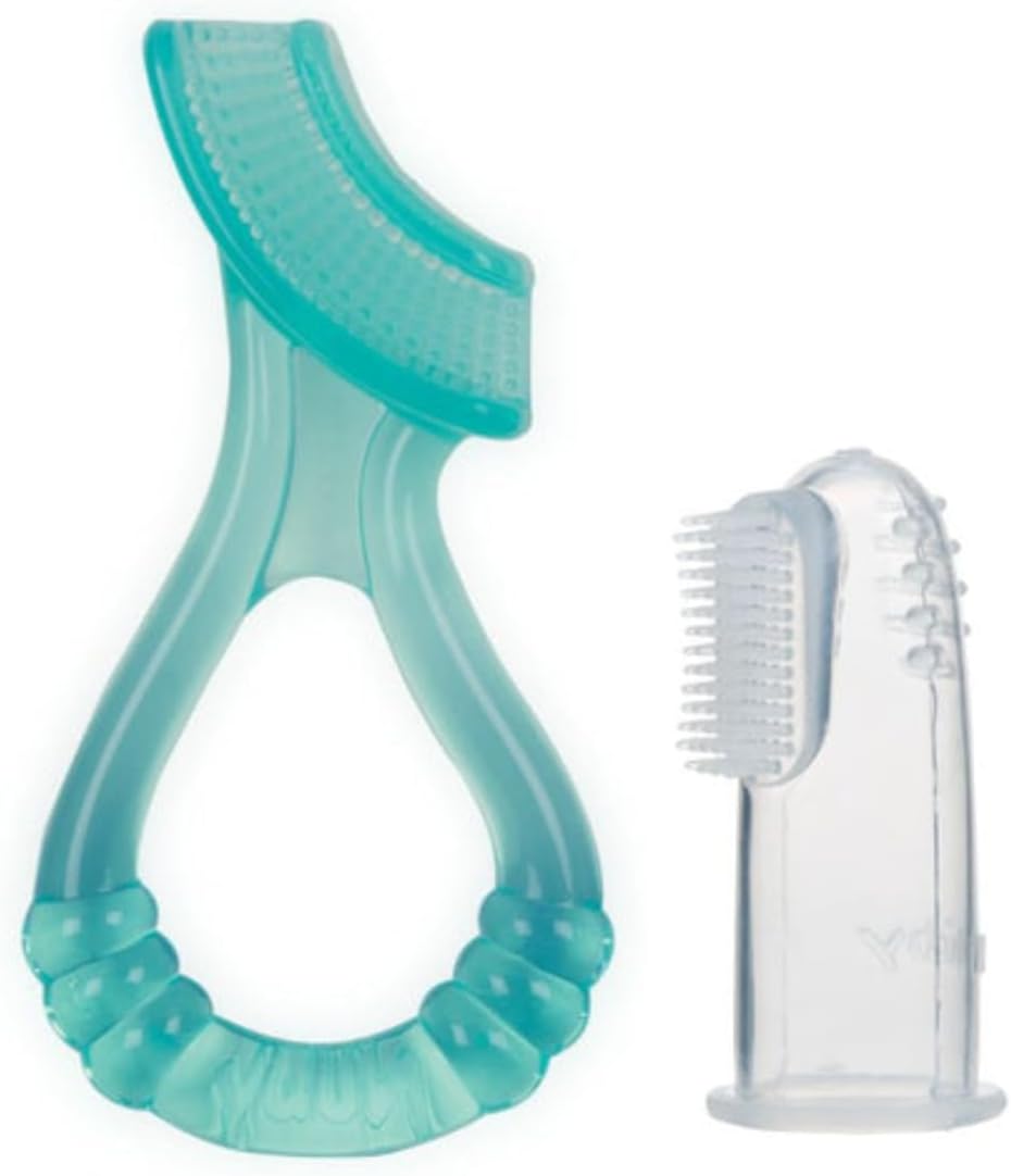 Dr. Talbot's Escova de dedo infantil e massageador de gengiva - 2 peças - 3+ meses