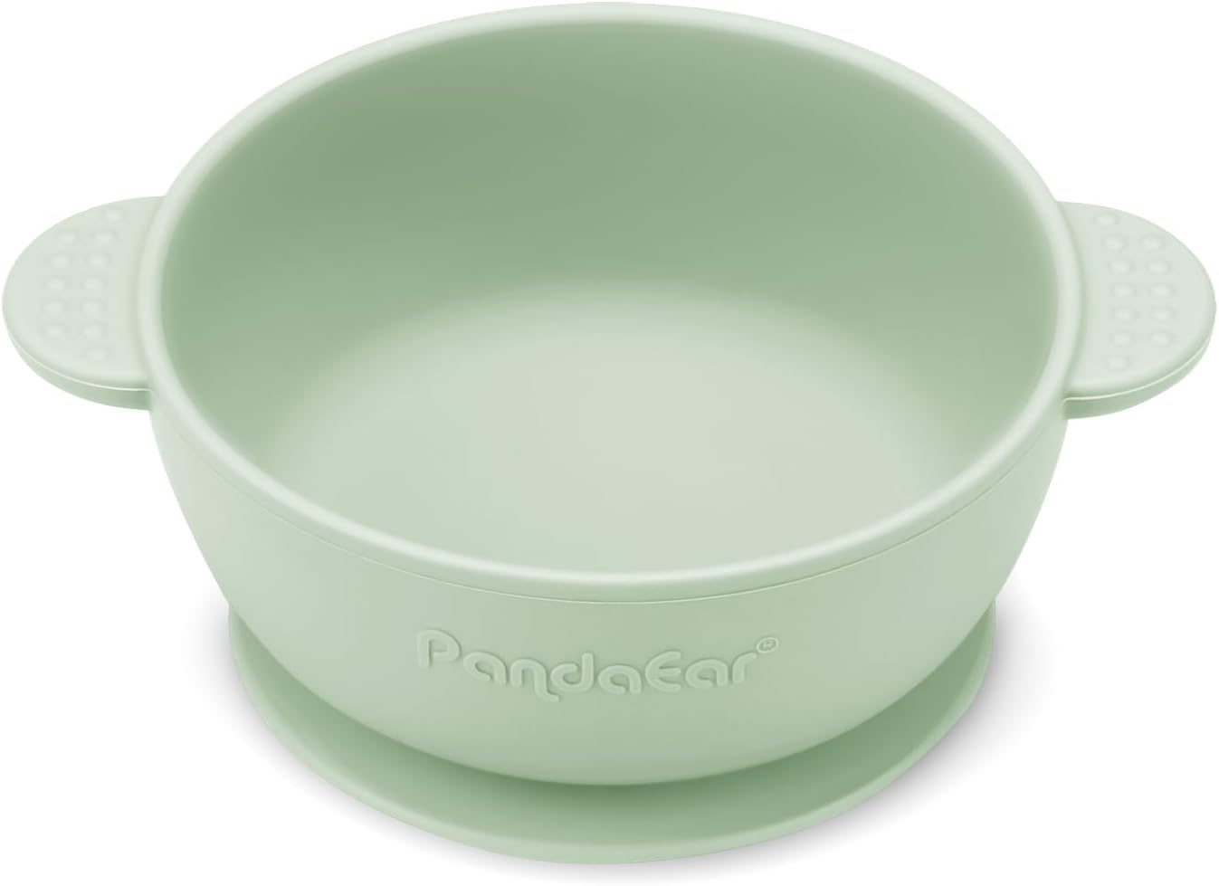 PandaEar Conjunto de 3 Tigelas de Silicone com Ventosa - Tigelas para Alimentação de Bebês e Crianças Pequenas que Não Deslizam - Macias, Seguras e Livres de BPA (Linho Azul e Verde)