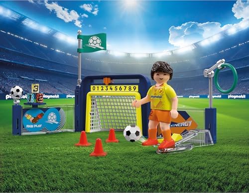 Playmobil | My Life | Estação de Treino de Futebol | Campo de Treino com Parede de Alvo e Mecanismo de Chute | Brinquedo de Futebol para Crianças a partir de 4 Anos | 72057