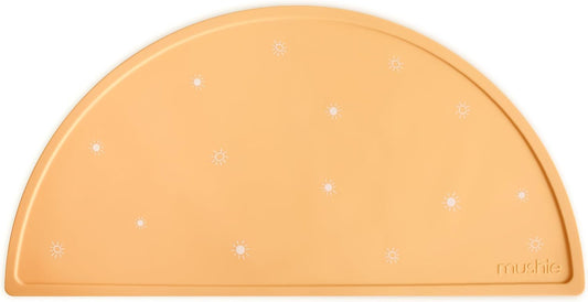 Mushie Tapete de silicone para crianças | Design antiderrapante | Material: Silicone de qualidade alimentar | Fácil de limpar e resistente a manchas | Livre de BPA e ftalatos (Sun)