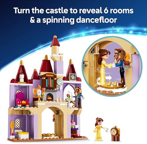 LEGO | Castelo Encantado da Bela e a Fera da Disney - Inclui 2 mini bonecas e figura do Lumière - Presente para meninas a partir de 5 anos e fãs da Bela e a Fera - 43289