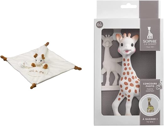 Sophie la girafe Brinquedo de Pelúcia Macio para Bebê com Suporte para Chupeta
