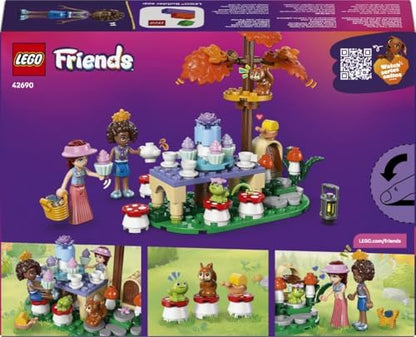 LEGO Friends Festa do Chá na Floresta - Conjunto de Interpretação de Papéis com 2 Mini Bonecas, 3 Figuras de Animais e Acessórios de Comida de Brinquedo - Ideia de Presente de Aniversário para Meninas a partir de 6 Anos - 42690