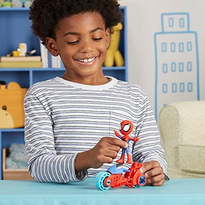 Homem-Aranha e seus amigos incríveis Marvel, Figura de ação do Homem-Aranha, Moto de brinquedo, Brinquedos para meninos e meninas a partir de 3 anos