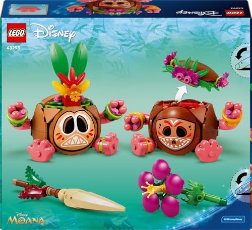 LEGO | Disney Moana Kakamora - Brinquedo com 2 figuras de vasos de flores artificiais para decoração de quarto infantil - Presente para meninas a partir de 9 anos e fãs do filme - 43293