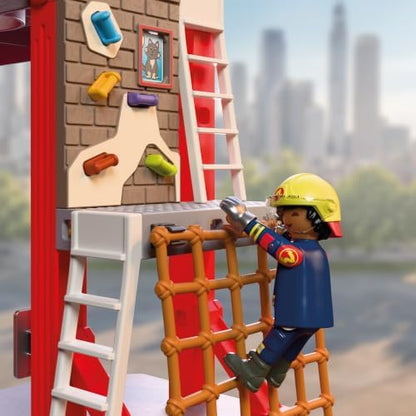 Playmobil | City Action | Grande Quartel de Bombeiros | Estação de Emergência de Vários Andares com Centro de Comando, Barra de Deslizamento, Área de Treinamento e Muitos Acessórios | Para Crianças a Partir de 4 Anos | 72191