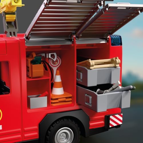 Playmobil | City Action | Caminhão de Bombeiros | Veículo de Emergência com Luz e Som, Canhão de Água, Projétil de Espuma e Equipamentos Variados | Para Crianças a partir de 4 Anos | 72193
