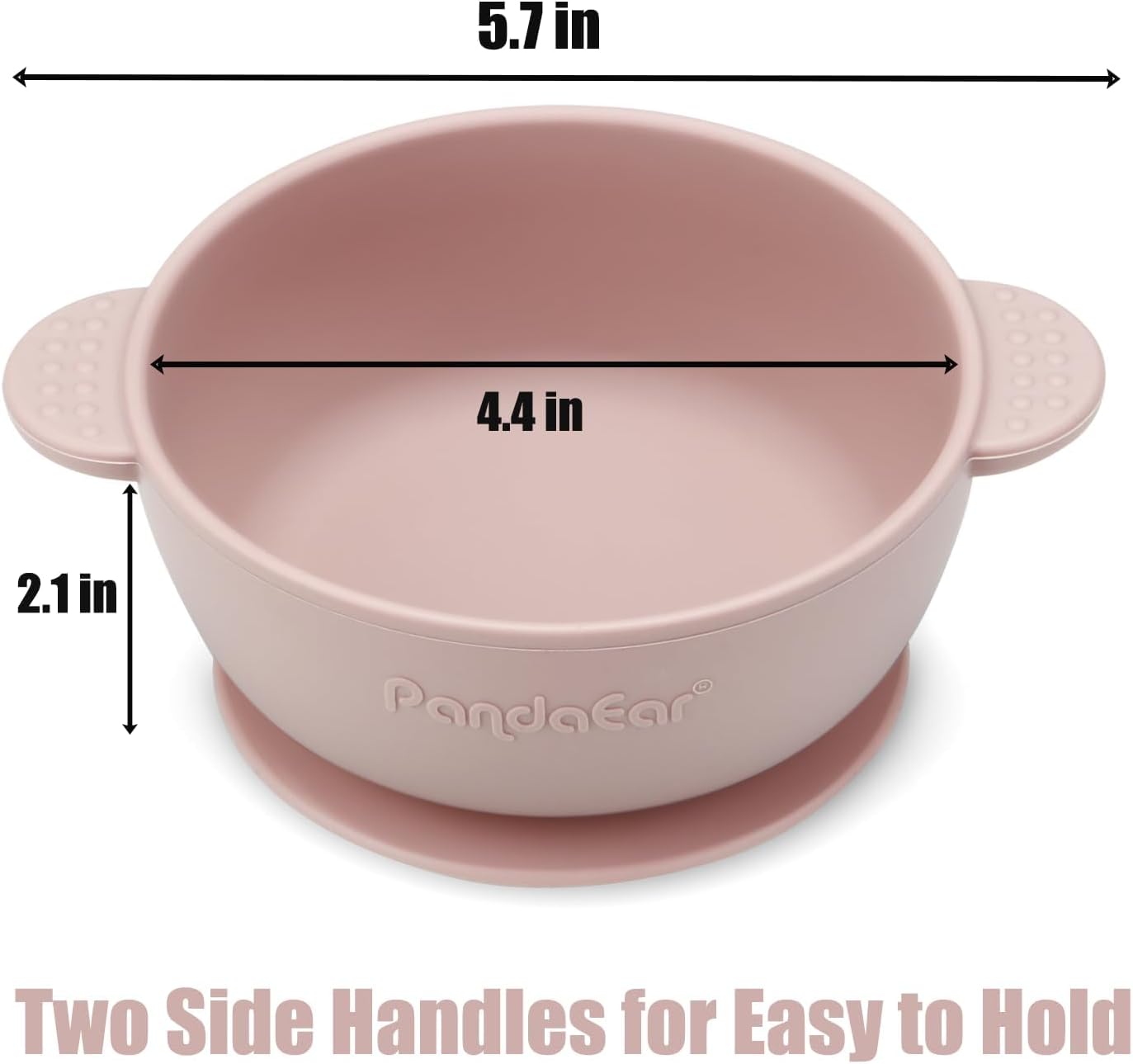 PandaEar Tigelas de silicone com ventosa para bebês | Conjunto com 3 tigelas com ventosa para bebês, crianças pequenas e bebês | Conjunto de tigelas para alimentação de bebês | Macias, seguras e livres de BPA,