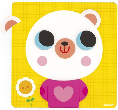 Janod - Jogo para Aprender, Gerir e Reconhecer Emoções - 7 Cartas Educativas - 1 Quadro Magnético - 30 Ímanes - Brinquedo Educativo Magnético de Madeira - A partir dos 2 Anos - J05446