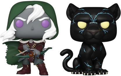 Funko Pop! Games: Dungeons & Dragons - Drizzt & Guenhwyvar 2 Pack - D&D - Figura colecionável de vinil - Ideia para presente - Produtos oficiais - Brinquedo para crianças e adultos - Fãs de jogos