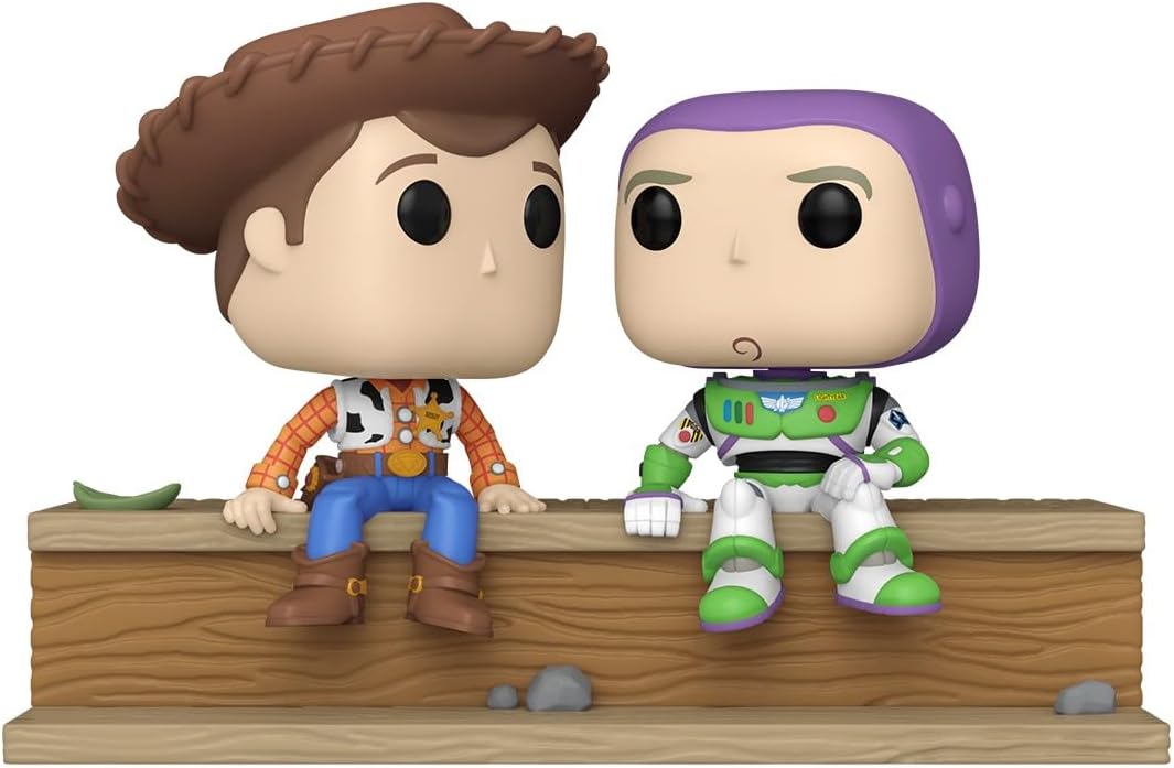 Funko Pop! Moment: Toy Story 30th - Woody e Buzz - Boneco colecionável de vinil - Ideia para presente - Produtos oficiais - Brinquedos para crianças e adultos - Fãs de cinema - Boneco modelo para colecionadores e exposição