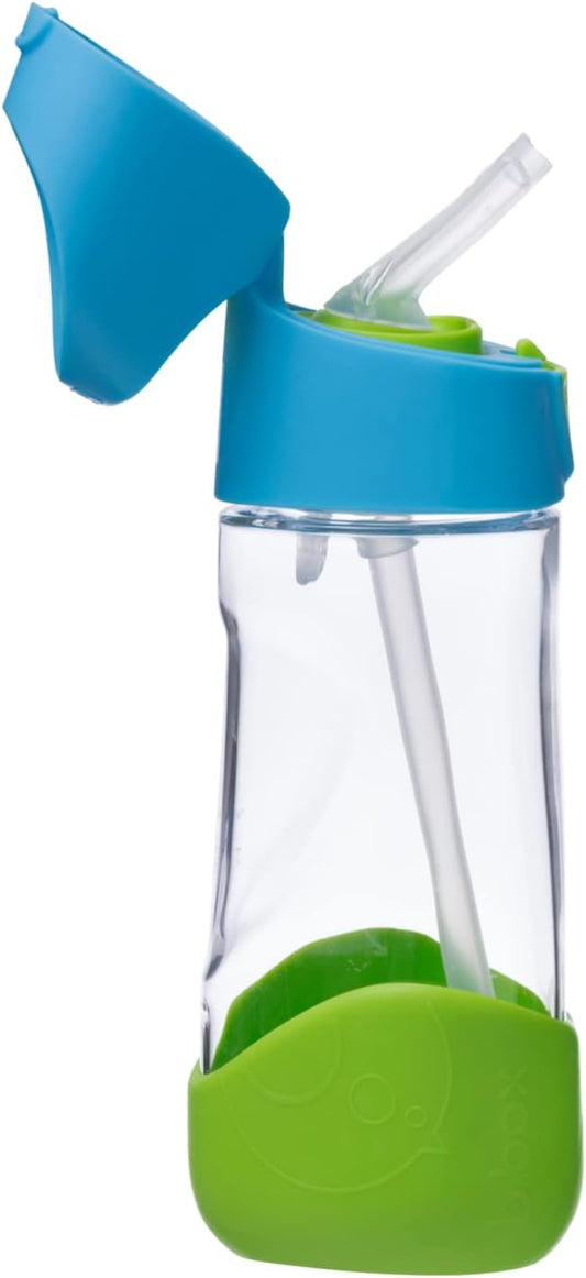 b.box Garrafa para água e bebidas Tritan™ | Garrafa com fácil aderência e tampa à prova de vazamentos | Design moderno e divertido para crianças, ideal para depois do copo de transição | 450ml/15oz (Brisa do Oceano)