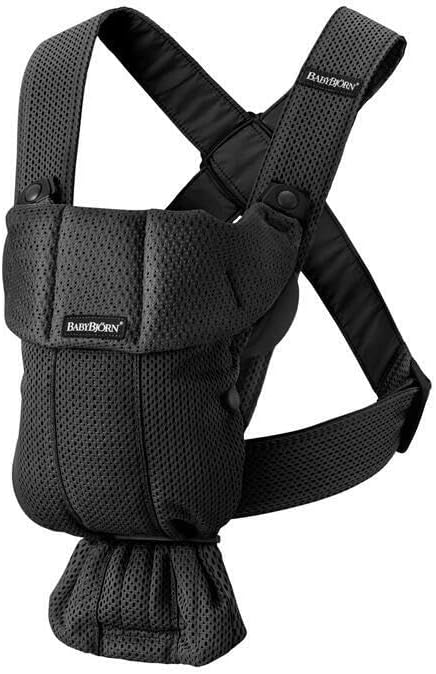 BabyBjörn Porta-bebês Mini, malha 3D, preto