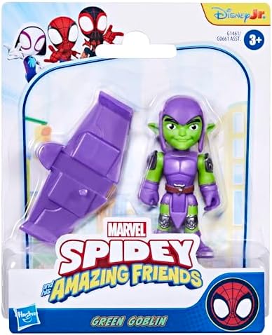 Homem-Aranha e seus amigos incríveis - Brinquedo Duende Verde da Marvel com acessório