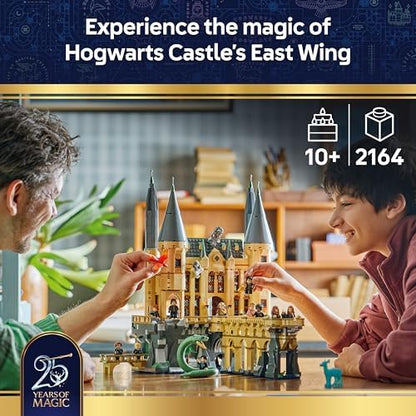 LEGO Harry Potter Castelo de Hogwarts: Ala Leste - Kit de Modelo em Miniatura com 13 Minifiguras e Patrono Colecionável - Decoração para Quarto Infantil - Ideia de Presente para Meninas, Meninos e Fãs a partir de 10 Anos - 76473