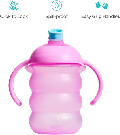 Munchkin Copo com Bico Click Lock | Kit com 2 | 6m+ | 236 ml | Rosa/Roxo