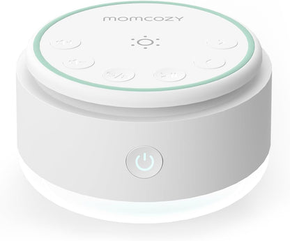Momcozy Máquina de som para bebê, 20 sons suaves e luz de toque, máquina portátil de ruído branco com temporizador para dormir e memória, companheira de viagem ideal e item essencial para o berçário, para passeios