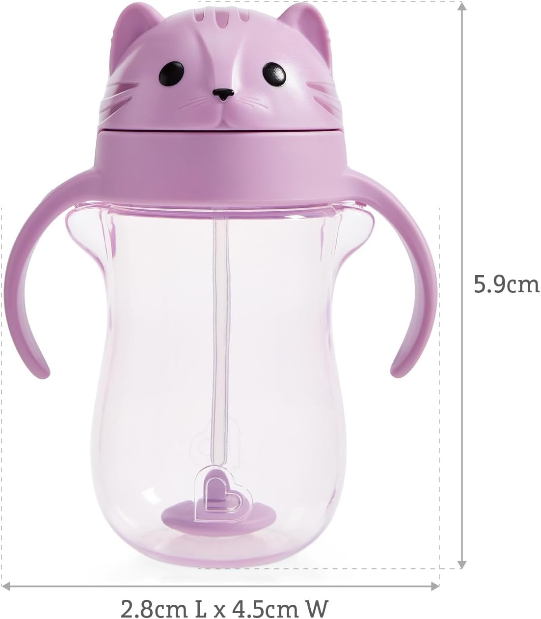 Munchkin Copo de Treinamento com Canudo Any Angle (Pacote com 2) | 296 ml | Cachorro e Gato