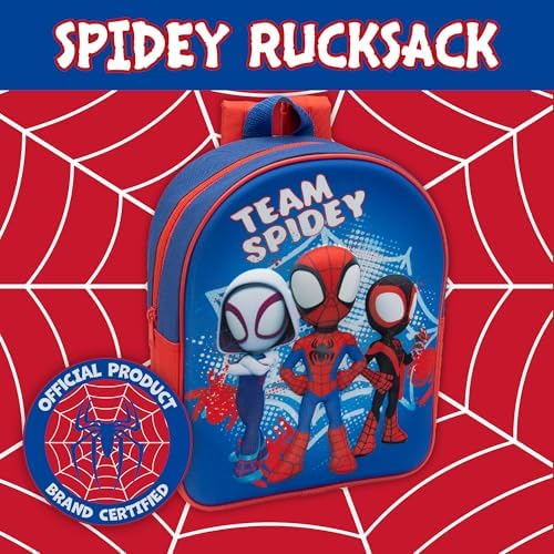 Mochila Infantil 3D do Homem-Aranha e Seus Incríveis Amigos da Marvel - Mochila Escolar Infantil do Homem-Aranha