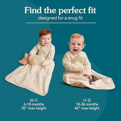 Love To Dream™ Saco de dormir | Manga comprida, cobertor vestível leve | Edredom embutido | 1,5 Tog, ideal para uso durante todo o ano (18–22 °C) | Algodão fleece lavável à máquina e zíper duplo