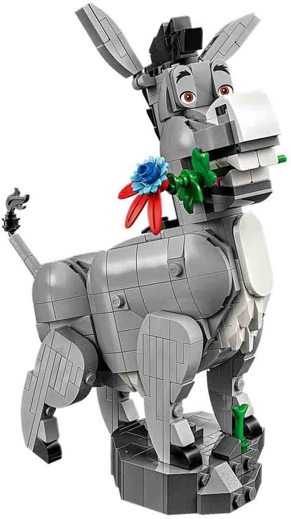 LEGO Shrek, Burro e Gato de Botas – Kit de Modelo Colecionável para Adultos – Conjunto de Exibição com 3 Figuras para Decoração de Prateleira ou Mesa – Ideia de Presente Nostálgico para Fãs – 72423