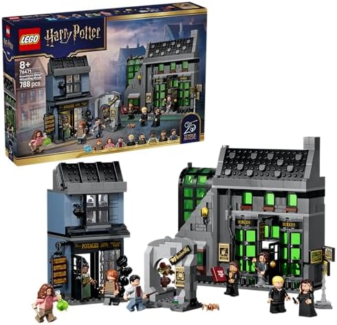 LEGO Harry Potter Beco Diagonal Lojas Mágicas - Kit de Modelo em Miniatura com 8 Minifiguras e Patrono Colecionável - Decoração para Quarto Infantil - Presente para Meninas, Meninos e Fãs a partir de 8 Anos - 76471