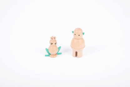 Conjunto de Figuras Encantadas de Madeira TickiT – 10 Personagens de Contos de Fadas para Brincadeiras Imaginativas, Miniaturas e Contação de Histórias, Marrom ou em Tons de Madeira