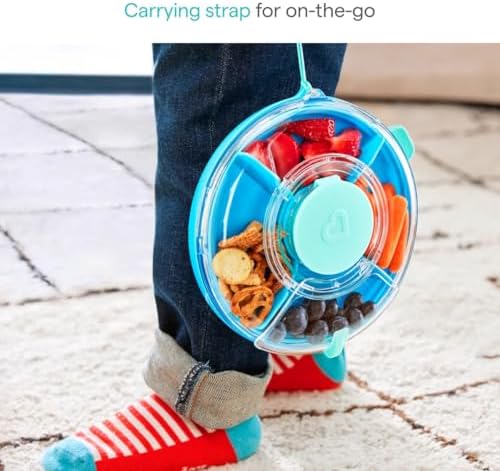 Recipiente para Lanches Munchkin Snack Wheel™ com 5 Compartimentos | Azul