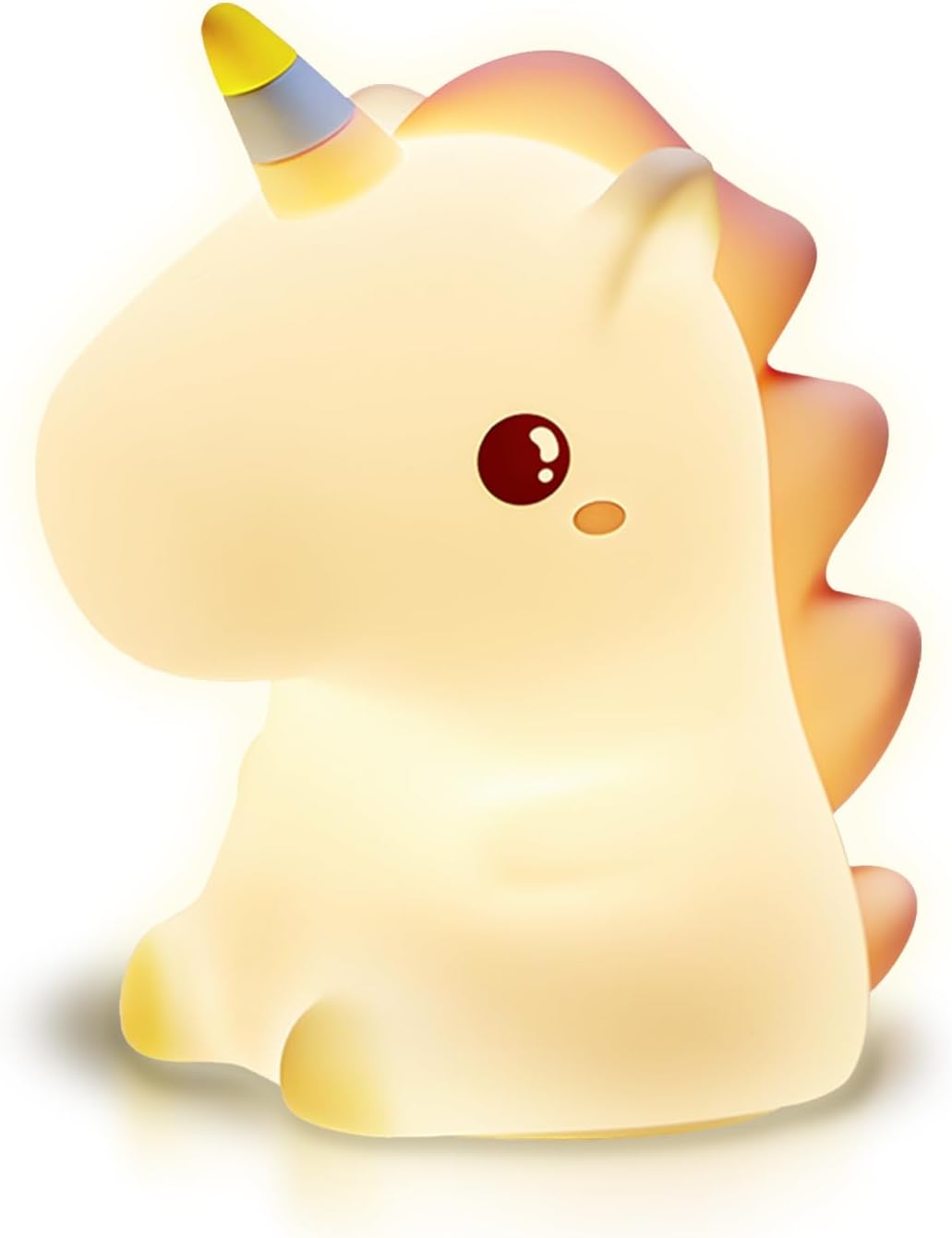 Groov-e Cuties - Rainbow Unicorn - Luz noturna LED que muda de cor com temporizador de 30/60 minutos - 7 cores - Toque para usar - Bateria recarregável de 12 horas ou alimentada por USB - para bebês, crianças pequenas e crianças