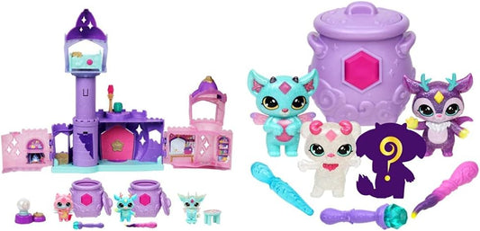 Magic Mixies Mixlings Magic Castle Playset Super Pack, set de juego ampliable con varita mágica que revela 5 momentos mágicos y 2 calderos de coleccionista, para niños a partir de 5 años, exclusivo de Amazon
