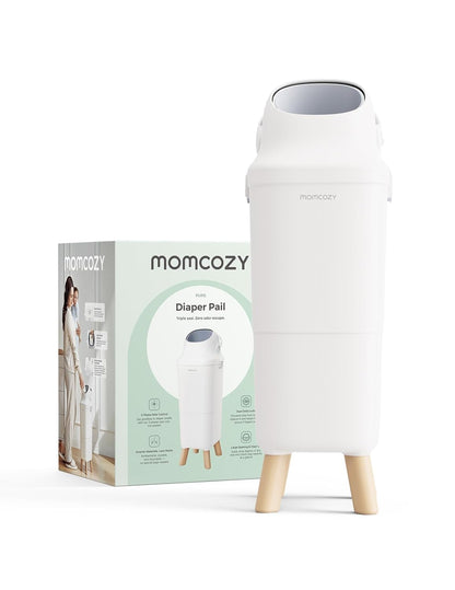 Momcozy Lixeira para fraldas com controle de odores de vedação tripla – compatível com sacos de lixo comuns