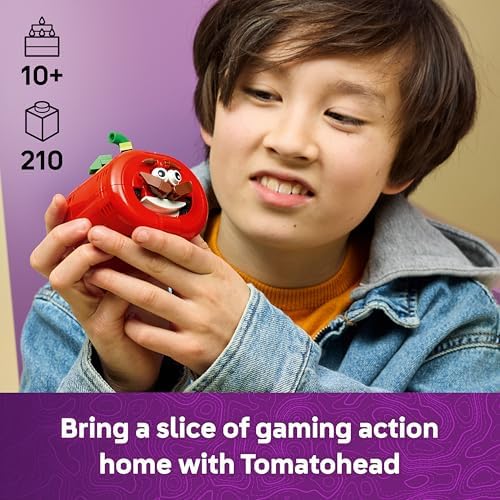LEGO Fortnite Tomatohead - Figura Interativa com Restaurante Interno - Decoração para Quarto ou Mesa Infantil - Presente Gamer para Meninos, Meninas e Fãs a partir de 10 Anos - 77079