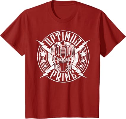 T-shirt Transformers Optimus Prime Vintage Rock Lightning Logo