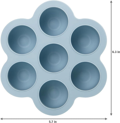 PandaEar Conjunto de 3 Bandejas de Silicone para Congelamento de Comida de Bebê com Tampas, Formas de Gelo para Congelador, Bandeja para Alimentos de Bebê em Fase de Introdução Alimentar,