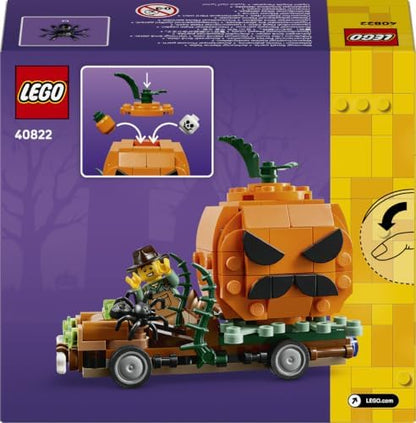 Brinquedo LEGO Caminhonete com Abóbora de Halloween – Kit de Artesanato com Abóbora e Minifigura de Fazendeiro – Decoração para Quarto Infantil – Presente para Meninos e Meninas a partir de 8 Anos – 40822
