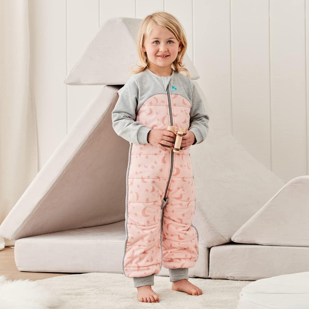 Love To Dream™ Macacão de dormir com pernas, 24-36 meses - Rosa | Manga comprida, leve, vestível e com manta | 2,5 Tog, ideal para inverno e outono (16–20 °C) | Algodão lavável à máquina e zíper duplo