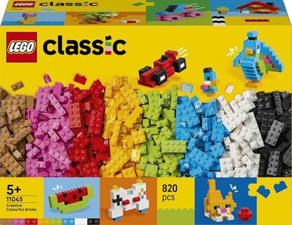 LEGO Conjunto Classic de Peças Criativas Coloridas - Brinquedo para Desenvolvimento da Coordenação Motora Fina - Construa Animais, Figuras de Dinossauros e Veículos, incluindo Avião e Carro Presente de Aniversário para Meninos e Meninas a partir de 5 Anos