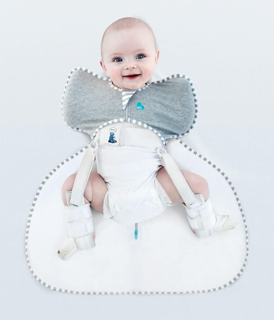 Love To Dream™ Swaddle UP™ Cinta de Quadril, Tamanho Grande (8,5–11 kg) – Branca | Mantém a perna no lugar | Ajuste mais largo na parte inferior | 1.0 Tog | Ideal para primavera e verão (20–24 °C) | Algodão lavável à máquina com zíper duplo