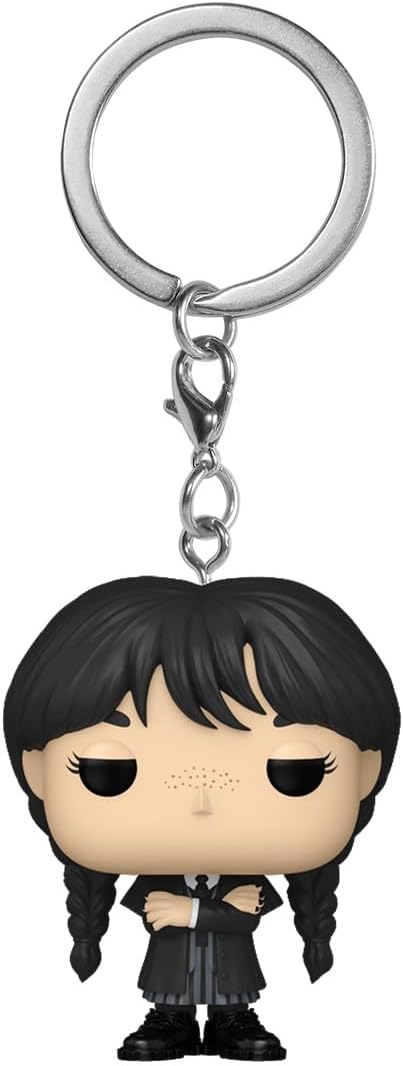 Funko Pop!: Chaveiro Wednesday - Chaveiro divertido da Wednesday - Miniatura colecionável - Ideal para presentear - Produto oficial - Fãs da série - Decoração para mochila