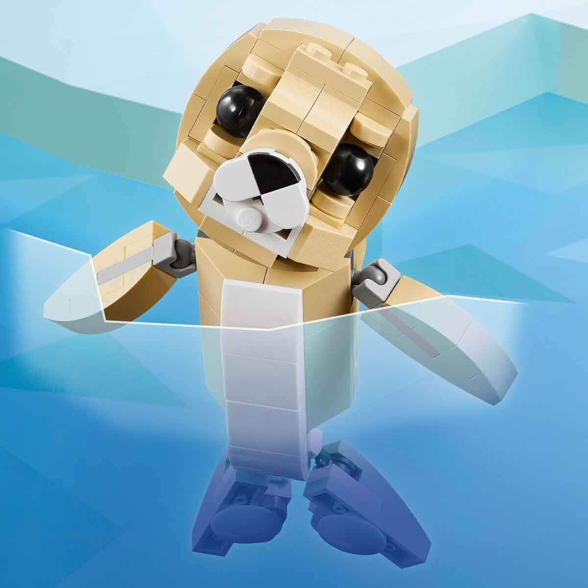 LEGO Brinquedo de coelhinho fofo Creator 3 em 1 - transforma-se em uma figura de lhama ou foca - Conjunto de construção de animais para crianças, meninas e meninos com mais de 8 anos - Presente de aniversário criativo
