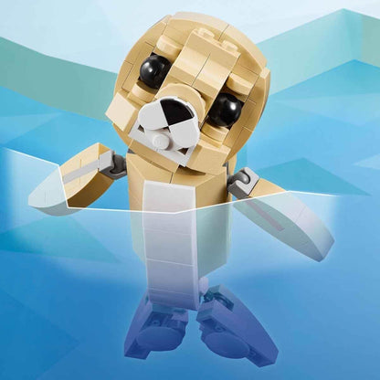 LEGO Brinquedo de coelhinho fofo Creator 3 em 1 - transforma-se em uma figura de lhama ou foca - Conjunto de construção de animais para crianças, meninas e meninos com mais de 8 anos - Presente de aniversário criativo