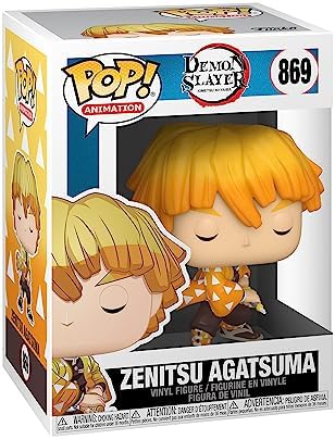 Funko Pop! Animation: Demon Slayer - Zenitsu Agatsuma - Exclusivo da Amazon - Figura de Vinil Colecionável - Ideia de Presente - Produto Oficial - Brinquedos para Crianças e Adultos - Fãs de Anime